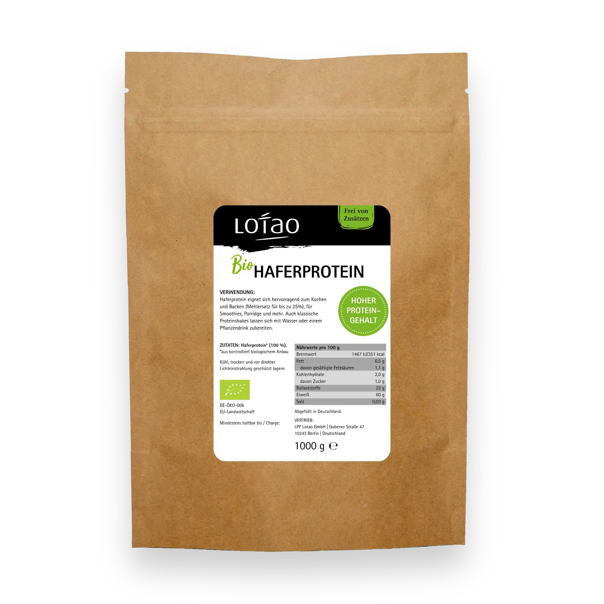 Lotao Haferprotein 1kg 1kg