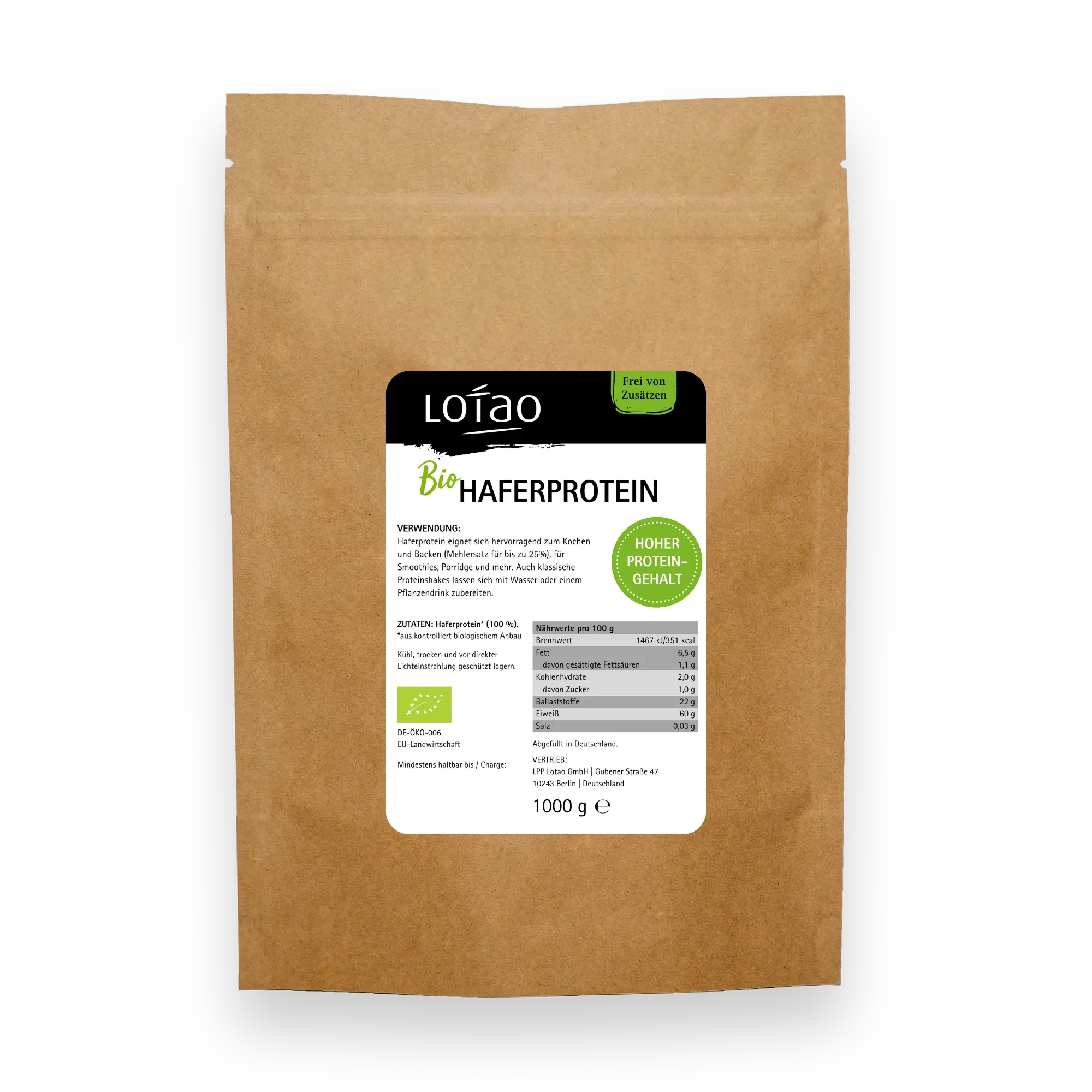 Lotao Haferprotein 1kg 1kg