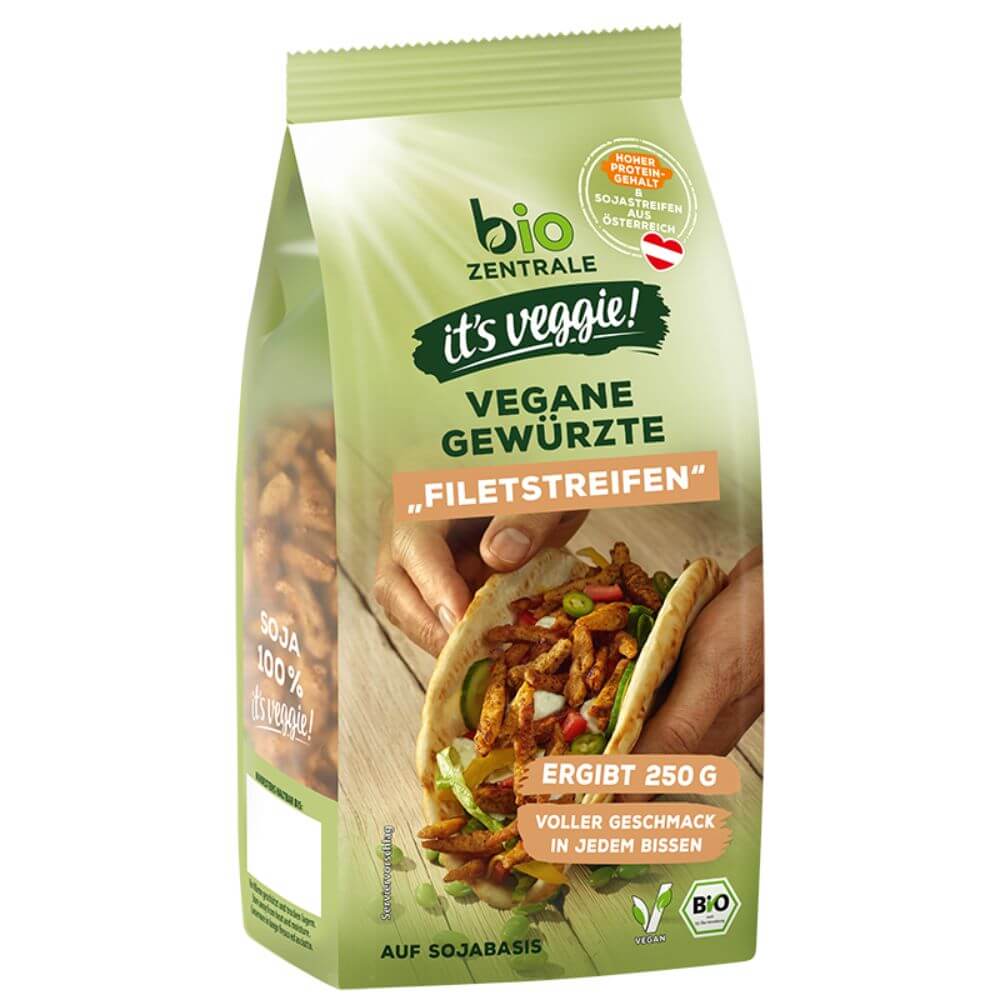 Vegane gewürzte "Filetstreifen"