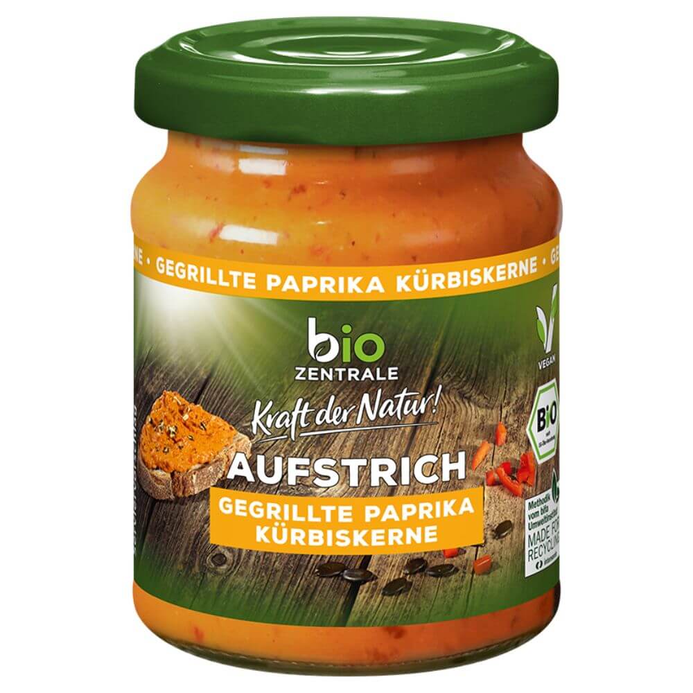 Aufstrich gegrillte Paprika Kürbiskerne