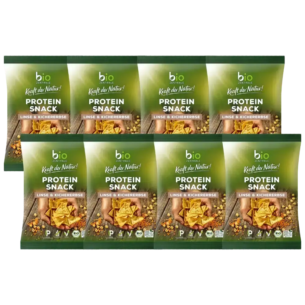 biozentrale Protein Snack Linse & Kichererbse 8x50g