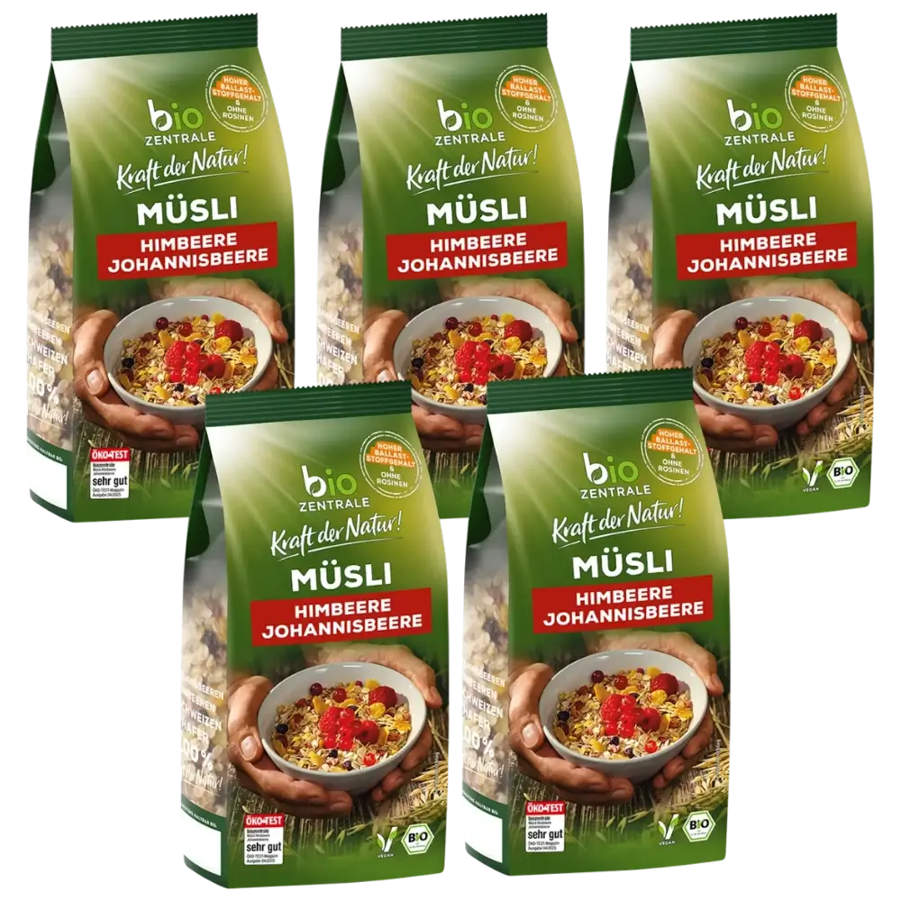 biozentrale Müsli Himbeere Johannisbeere 5 x 450g