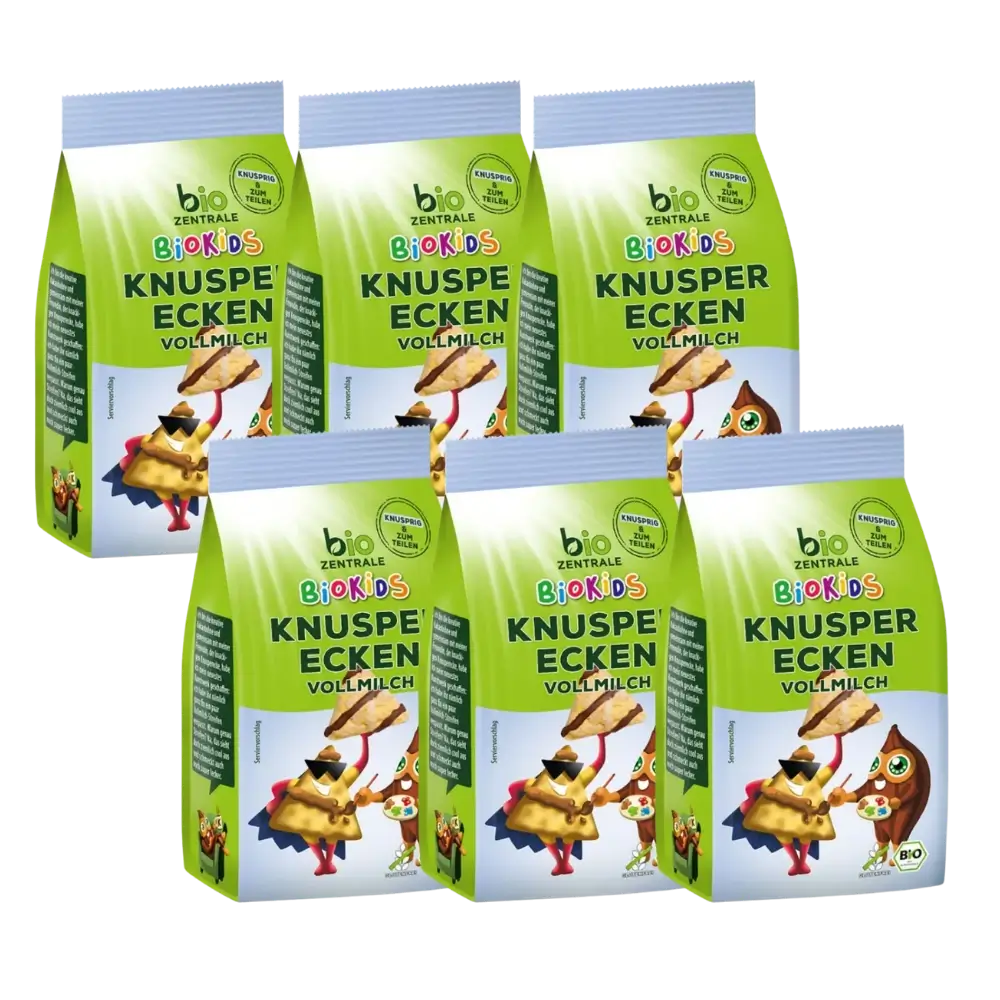 biozentrale BioKids Knusperecken Vollmilch 6x60g