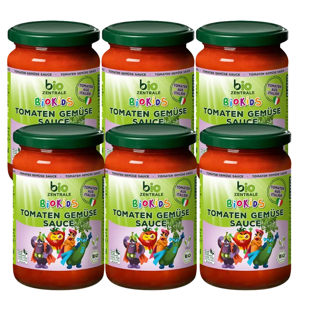 biozentrale BioKids Tomaten Gemüse Sauce 6x350g