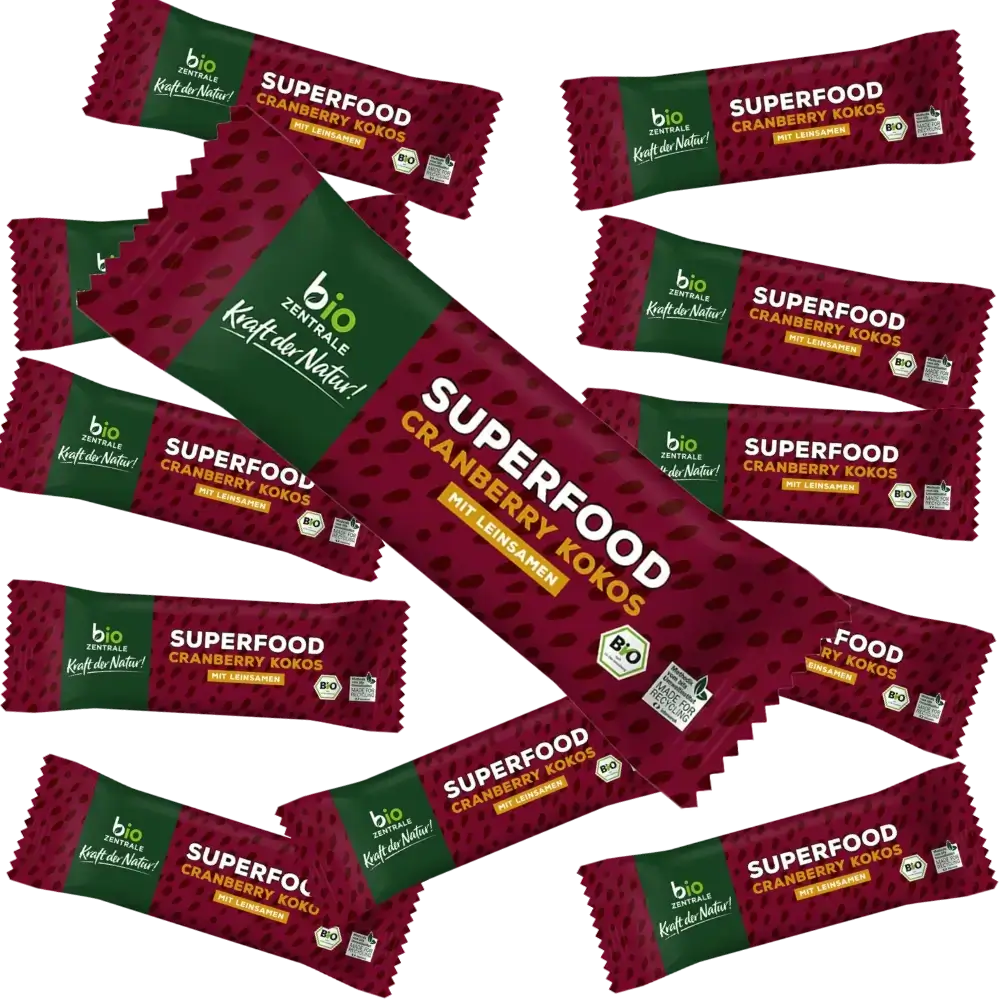 biozentrale Riegel Superfood Cranberry Kokos 12 x 40g