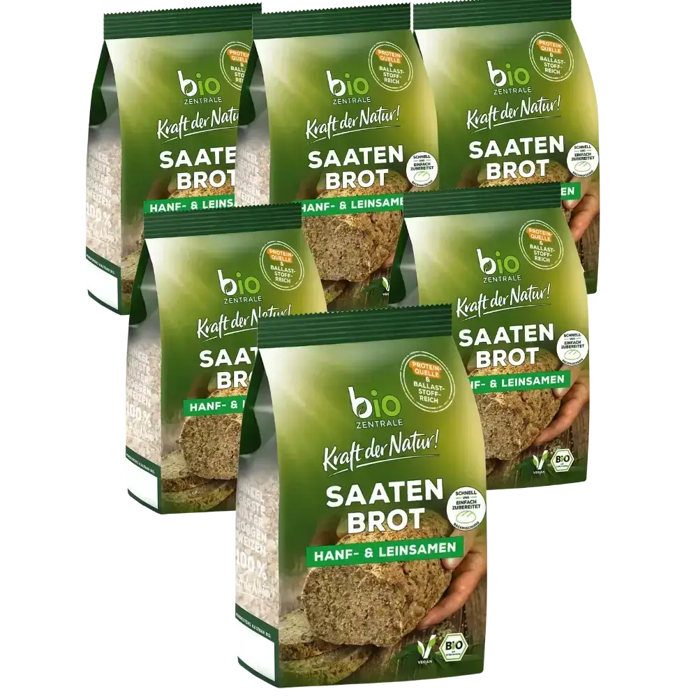 biozentrale Saatenbrot Hanf- & Leinsamen 6x500g